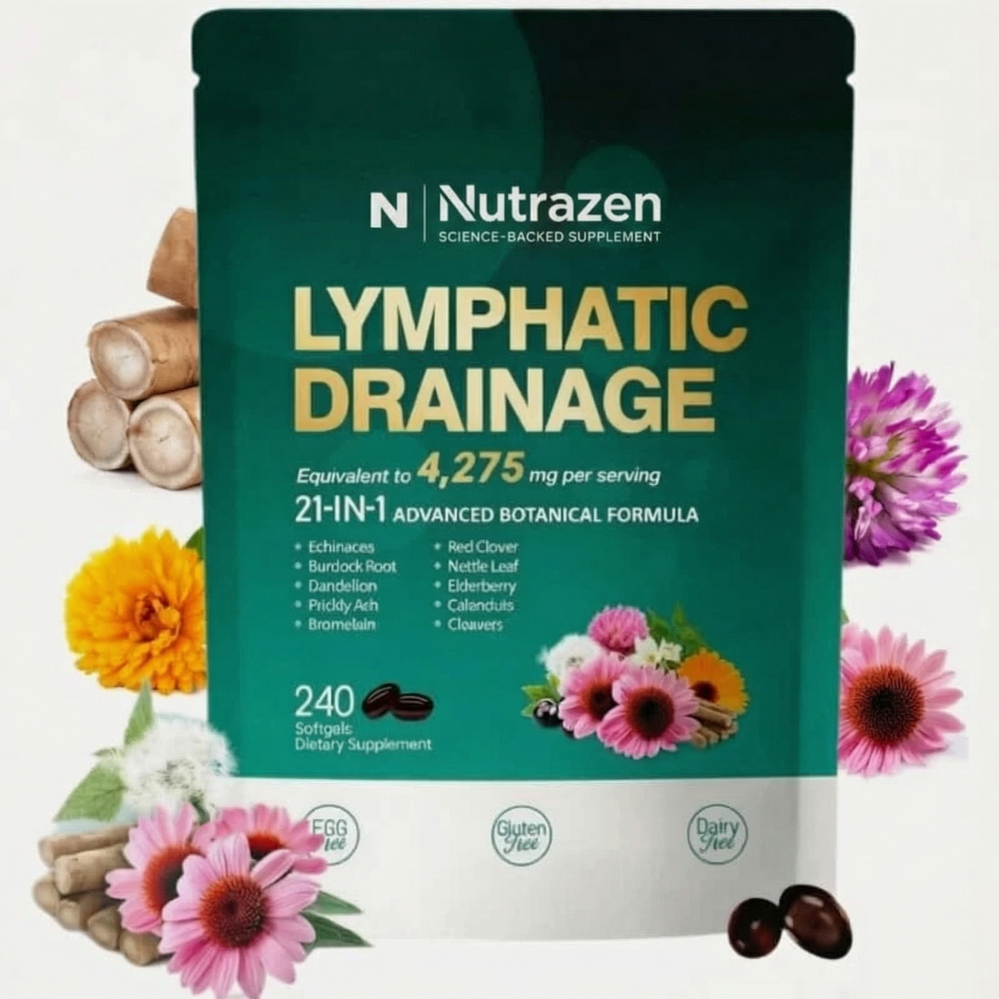Nutrazen Lymphatic Drainage Support Softgels